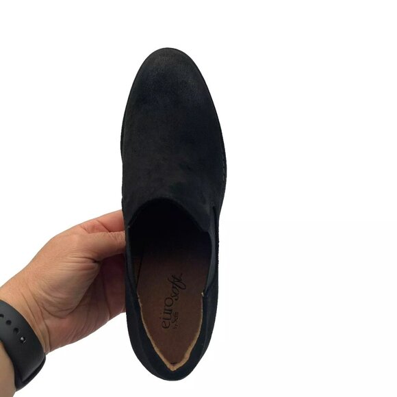 Eurosoft Womens Ankle Bootie Size 8 Solid Black Slip on Flexible Cushioned Shoes - Picture 8 of 14